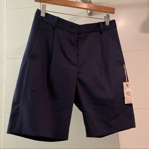 Wood Wood light wool pleated front shorts